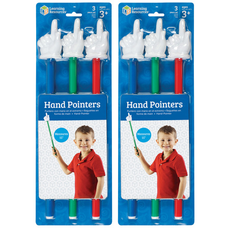 LEARNING RESOURCES Hand Pointers, 15in, PK6 2655